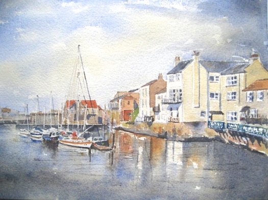 Staithes A watercolour by Susan Ewing