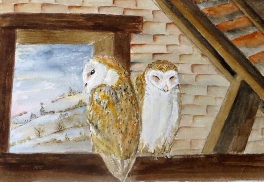 Two Owls by Margaret Woolls