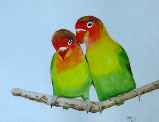 Love birds by Maureen James